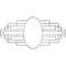 Ekena Millwork Elizabeth Architectural Grade PVC Pierced Medallion, 18"W x 9"H x 8 1/2"IH x 5"IW x 1/2"P, Silver CMPP18X09EBASV - alternate 1